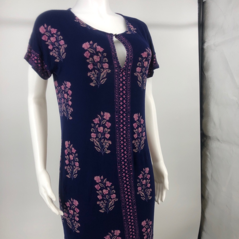 LUCKY BRAND SHORT SL NAVY BLUE  PINK MEDIUM